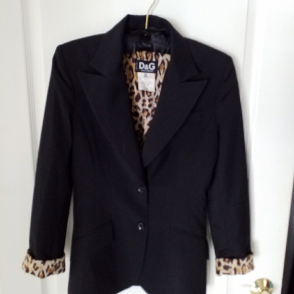 NEW  DOLCE GABBANA WOMANS BLK BLAZER LEOPARD  SM - Picture 7 of 7